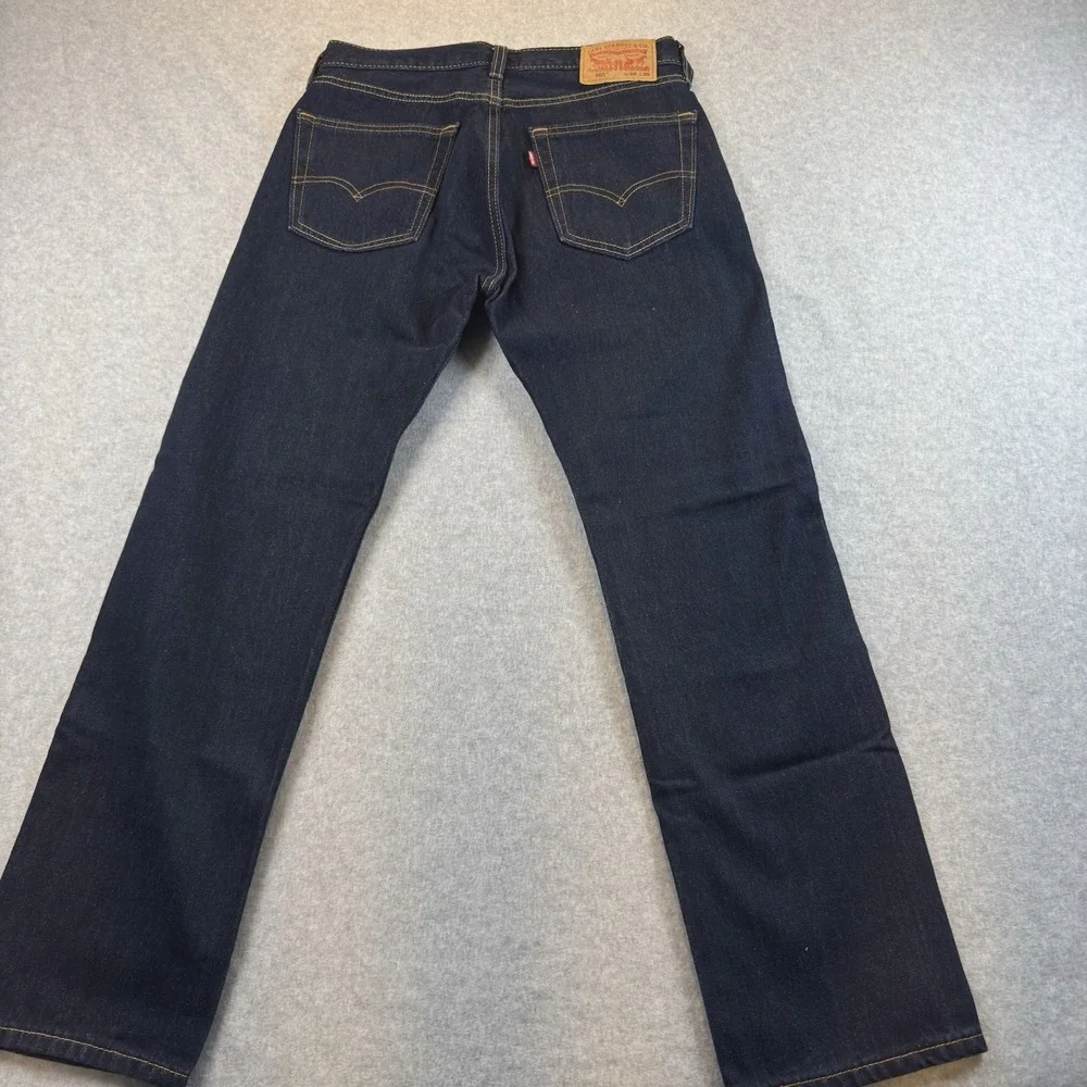 Levi's 505 Jeans 30X30 Men's Stretch Regular Fit Zip Fly Straight Leg Dark Blue